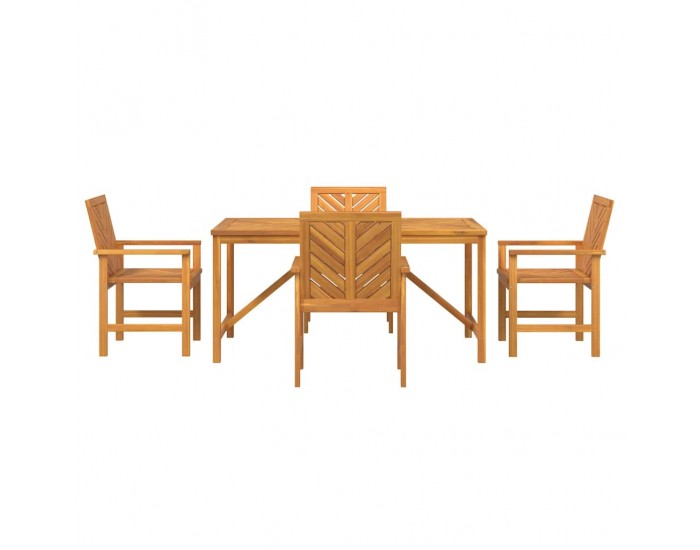 Sonata H Комплект за хранене в градината 5 pcs Кафяво 150 x 90 x 74 cm