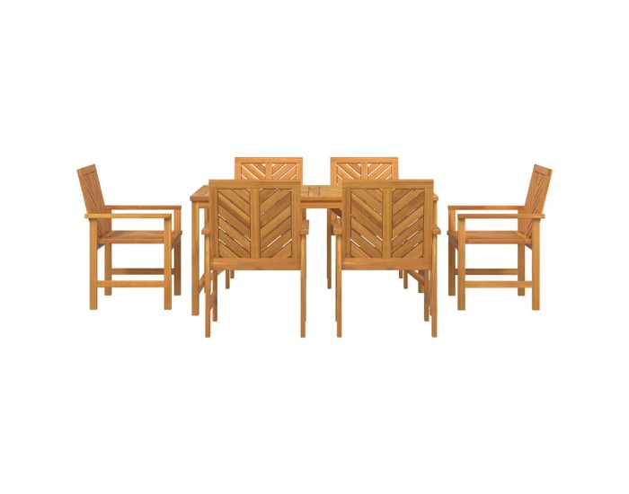 Sonata H Комплект за хранене в градината 7 pcs Кафяво 150 x 90 x 74 cm