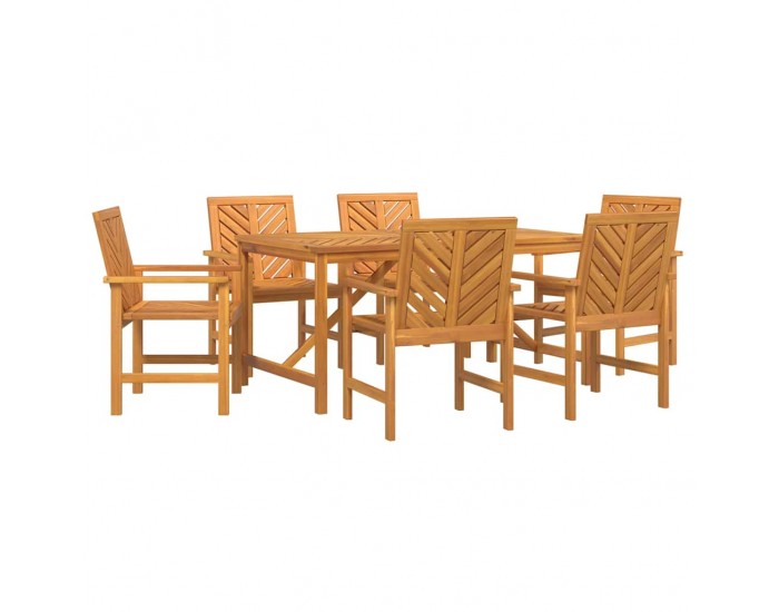 Sonata H Комплект за хранене в градината 7 pcs Кафяво 150 x 90 x 74 cm