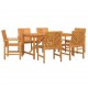Sonata H Комплект за хранене в градината 7 pcs Кафяво 150 x 90 x 74 cm