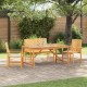 Sonata H Комплект за хранене в градината 4 pcs Кафяво 150 x 90 x 74 cm
