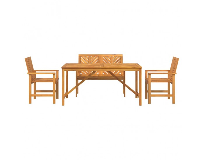 Sonata H Комплект за хранене в градината 4 pcs Кафяво 150 x 90 x 74 cm
