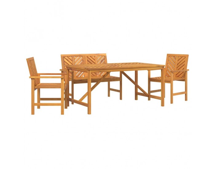 Sonata H Комплект за хранене в градината 4 pcs Кафяво 150 x 90 x 74 cm