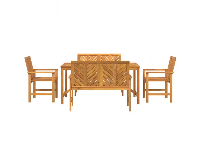 Sonata H Комплект за хранене в градината 5 pcs Кафяво 150 x 90 x 74 cm