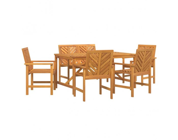 Sonata H Комплект за хранене в градината 6 pcs Кафяво 150 x 90 x 74 cm