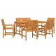 Sonata H Комплект за хранене в градината 6 pcs Кафяво 150 x 90 x 74 cm