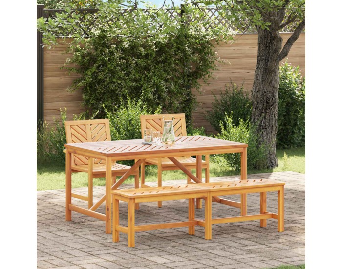 Sonata H Комплект за хранене в градината 4 pcs Кафяво 150 x 90 x 74 cm