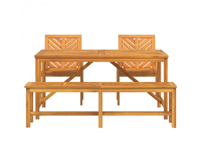Sonata H Комплект за хранене в градината 4 pcs Кафяво 150 x 90 x 74 cm