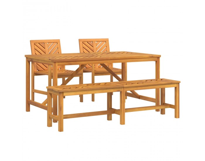 Sonata H Комплект за хранене в градината 4 pcs Кафяво 150 x 90 x 74 cm