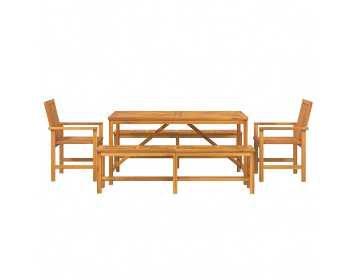 Sonata H Комплект за хранене в градината 5 pcs Кафяво 150 x 90 x 74 cm