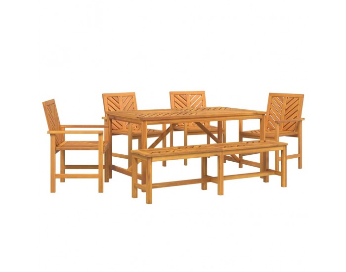Sonata H Комплект за хранене в градината 6 pcs Кафяво 150 x 90 x 74 cm