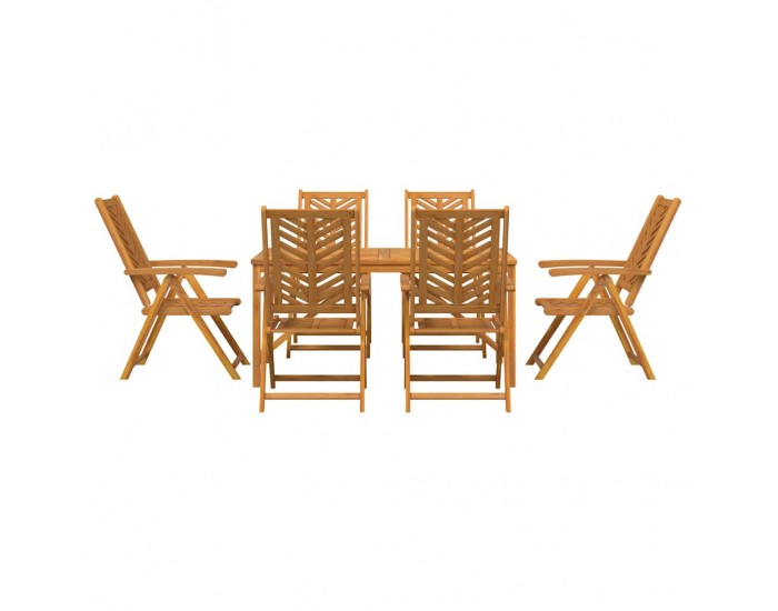Sonata H Комплект за хранене в градината 7 pcs Кафяво 150 x 90 x 74 cm