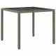 Sonata H Градинска маса за хранене Сив 90 x 90 x 75 cm Полиратан