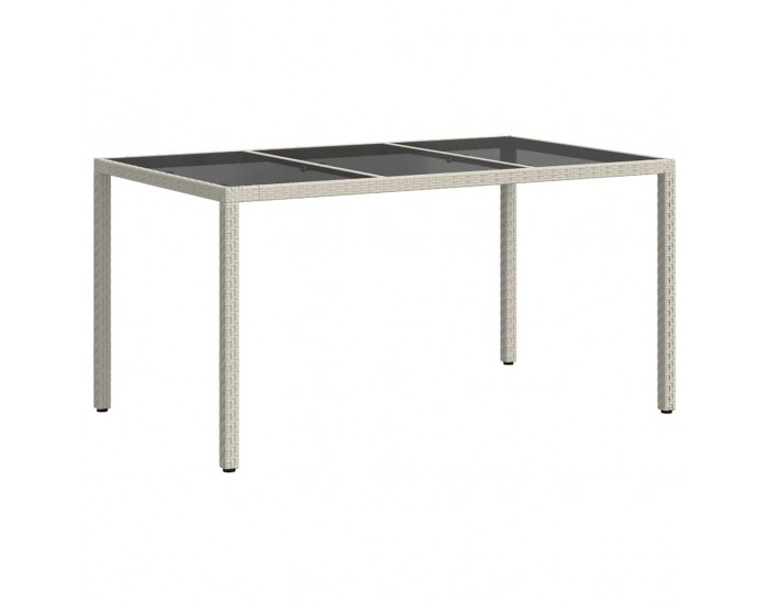 Sonata H Градинска маса за хранене Бяло 150 x 90 x 75 cm Полиратан