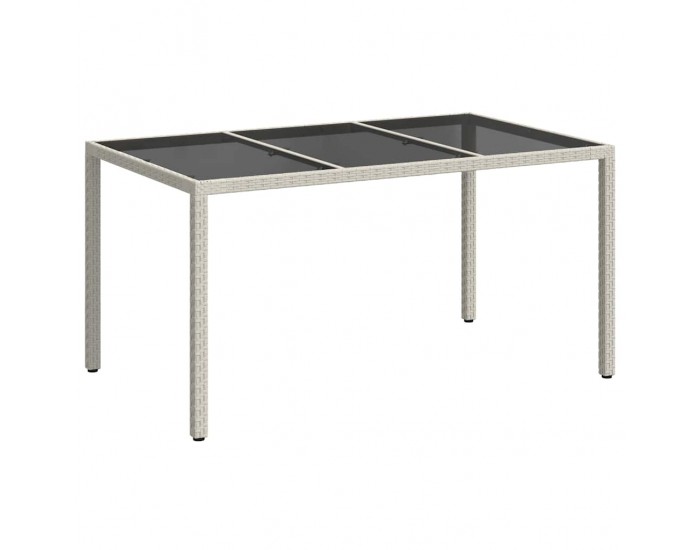 Sonata H Градинска маса за хранене Бяло 150 x 90 x 75 cm Полиратан