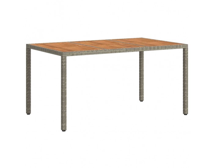 Sonata H Градинска маса за хранене Сив 150 x 90 x 75 cm Полиратан