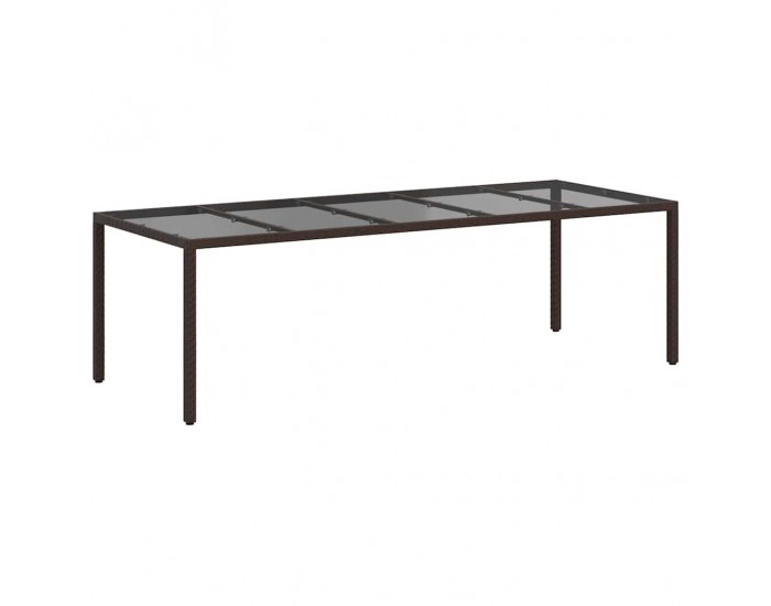 Sonata H Градинска маса за хранене Кафяво 250 x 100 x 75 см Полиратан