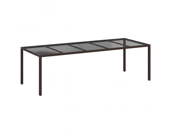 Sonata H Градинска маса за хранене Кафяво 250 x 100 x 75 см Полиратан