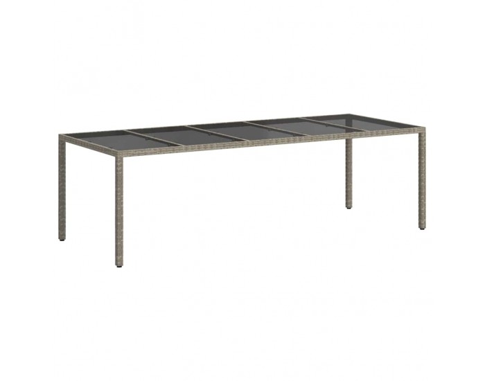 Sonata H Градинска маса за хранене Сив 250 x 100 x 75 см Полиратан