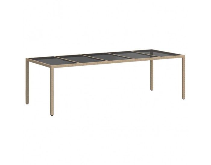 Sonata H Градинска маса за хранене Бежово 250 x 100 x 75 см Полиратан