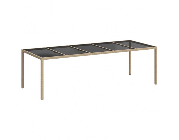 Sonata H Градинска маса за хранене Бежово 250 x 100 x 75 см Полиратан