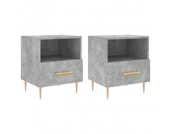 Sonata H Нощни шкафчета 2 бр бетонно сиво 40x35x47,5 см инженерно дърво
