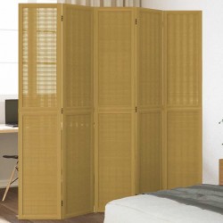 Sonata H Разделител за стая, 5 панела, кафяв, дърво пауловния масив - Electrocasnice și accesorii pentru living