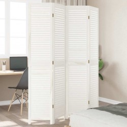 Sonata H Разделител за стая, 4 панела, бял, дърво пауловния масив - Electrocasnice și accesorii pentru living