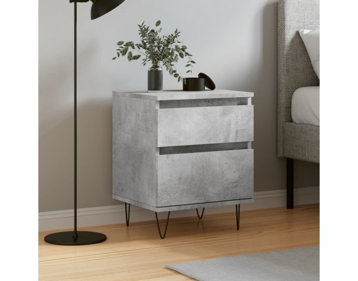 Sonata H Нощно шкафче бетонно сиво 40x35x50 см инженерно дърво