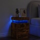 Sonata Noptieră cu lumini LED, stejar fumuriu, 35x39x55 cm