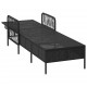 Sonata H Шезлонг с възглавница 1-човек Черно 157 x 55 x 92см полиратан