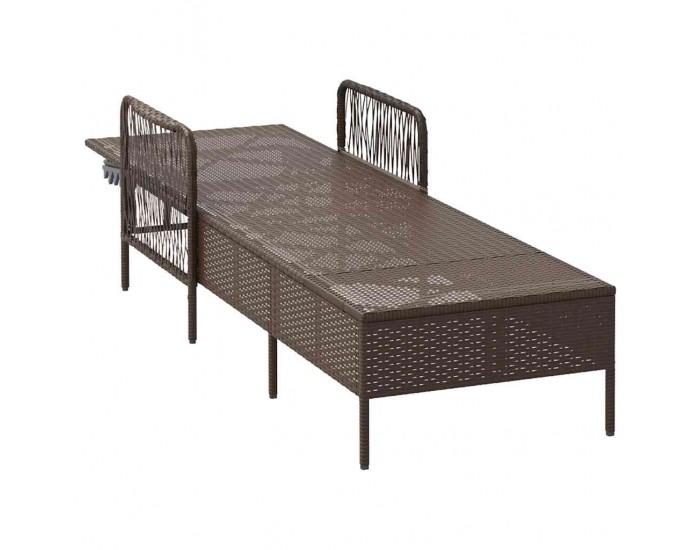 Sonata H Шезлонг с възглавница 1-човек Кафяво 157 x 55 x 92см полиратан