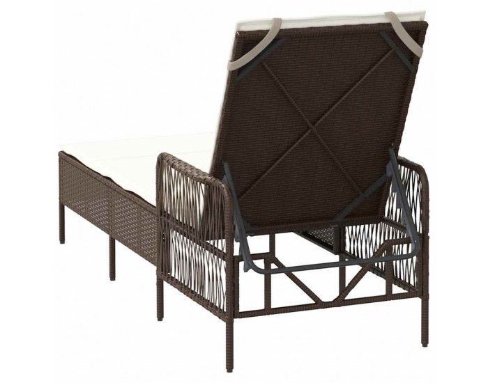 Sonata H Шезлонг с възглавница 1-човек Кафяво 157 x 55 x 92см полиратан