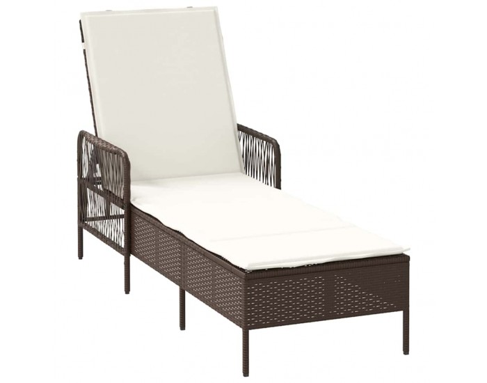 Sonata H Шезлонг с възглавница 1-човек Кафяво 157 x 55 x 92см полиратан