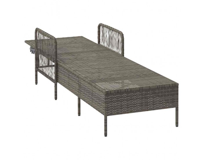 Sonata H Шезлонг с възглавница 1-човек Сив 157 x 55 x 92см полиратан