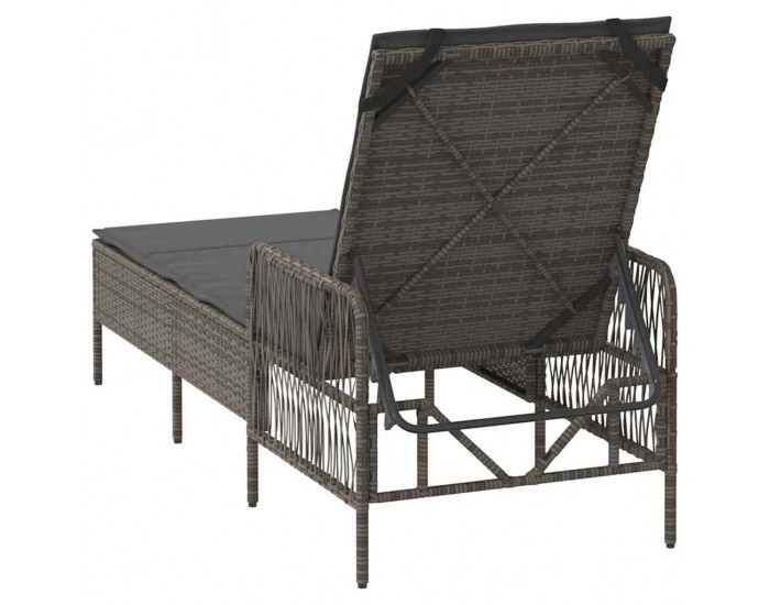 Sonata H Шезлонг с възглавница 1-човек Сив 157 x 55 x 92см полиратан