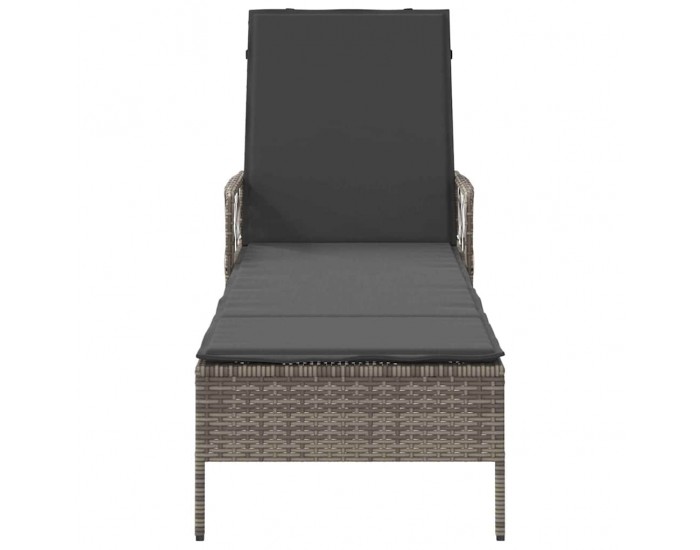 Sonata H Шезлонг с възглавница 1-човек Сив 157 x 55 x 92см полиратан