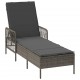 Sonata H Шезлонг с възглавница 1-човек Сив 157 x 55 x 92см полиратан