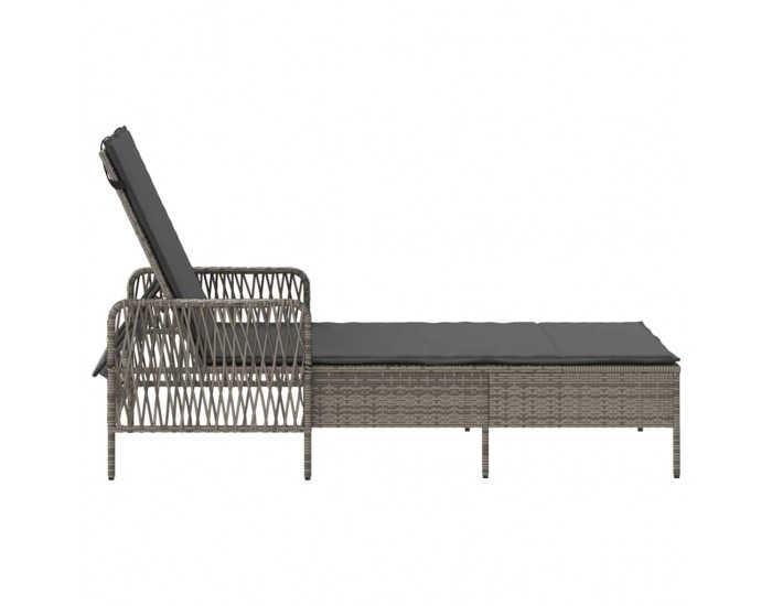 Sonata H Шезлонг с възглавница 1-човек Сив 157 x 55 x 92см полиратан