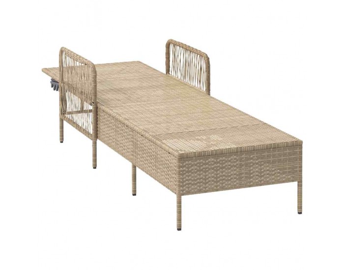 Sonata H Шезлонг с възглавница 1-човек Бежово 157 x 55 x 92см полиратан