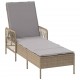 Sonata H Шезлонг с възглавница 1-човек Бежово 157 x 55 x 92см полиратан