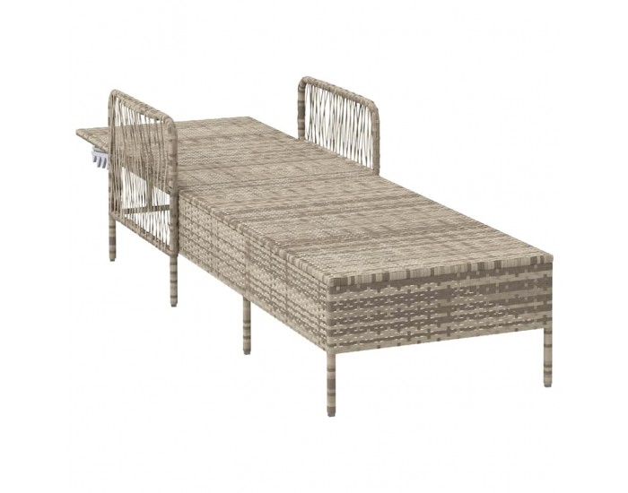 Sonata H Шезлонг с възглавница Светлосиво 157 x 55 x 92см полиратан