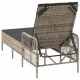 Sonata H Шезлонг с възглавница Светлосиво 157 x 55 x 92см полиратан