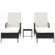 Sonata H Шезлонг с възглавница 2 pcs Черно 35 x 35 x 32см полиратан