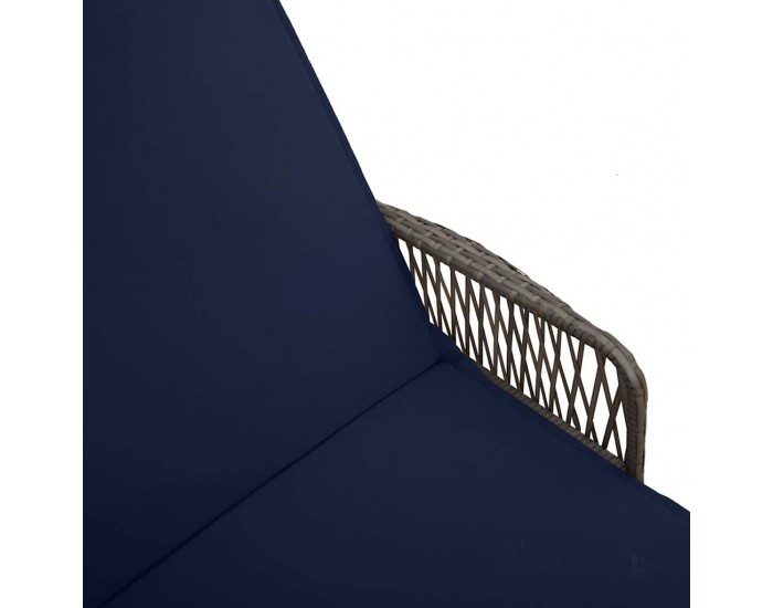 Sonata H Шезлонг с възглавница 2 pcs Сив 35 x 35 x 32см полиратан