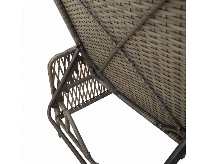 Sonata H Шезлонг с възглавница 2 pcs Сив 35 x 35 x 32см полиратан
