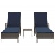 Sonata H Шезлонг с възглавница 2 pcs Сив 35 x 35 x 32см полиратан