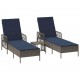 Sonata H Шезлонг с възглавница 2 pcs Сив 35 x 35 x 32см полиратан