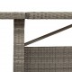 Sonata H Градинска маса със стъклен плот сива 240x90x75 см полиратан
