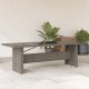 Sonata H Градинска маса със стъклен плот сива 240x90x75 см полиратан